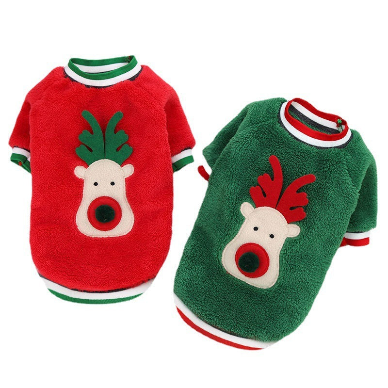 Christmas Costume Coral Fleece Dog Sweater christmas