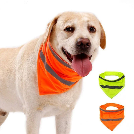 High Visibility Reflective Dog Bandana | Safety Bandana for Night Walks And Outdoor Adventures bow