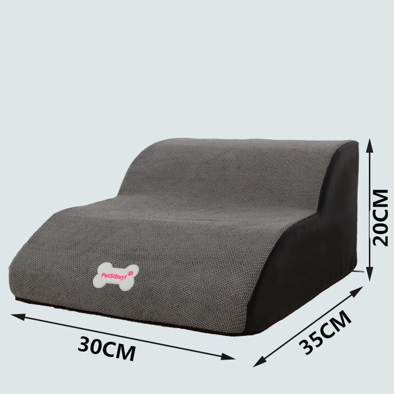 Soft Dog Steps And Ramp | Customizable 2 3 And 4 Layer Dog Ladder Small 2layers gray / Figure home