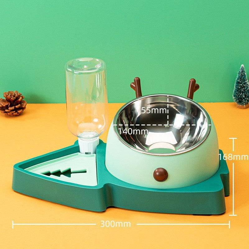 3 in 1 Slow Feeder Dog Bowl with Automatic Water Dispenser food