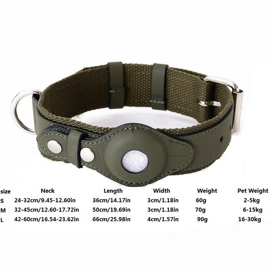Adjustable AirTag Dog Collar | Secure Anti Loss Tracking Collar For Dogs Dog Collars & Leashes