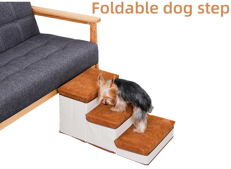 Small Dog Stairs with Storage | Folding Dog Steps for Beds And Couches Pet Stairs01 / Pet Stairs02 home