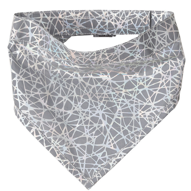 Dog Scarf And Saliva Towel: Grey Polyester Dog Bandana Grey / L Accessories