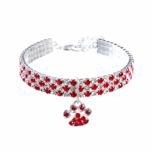 Sparkly Rhinestone Dog Collar | Adjustable And Elastic Dog Necklace Dog Collars & Leashes