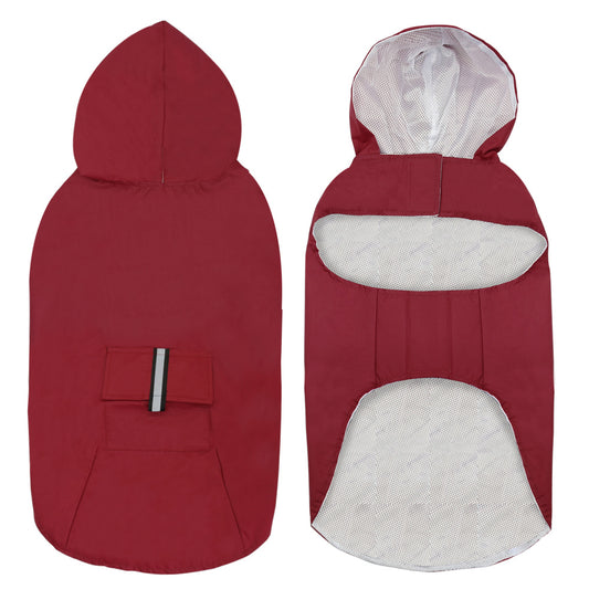 Waterproof Raincoat for Large Dogs | Breathable Mesh Dog Coats - outdoor