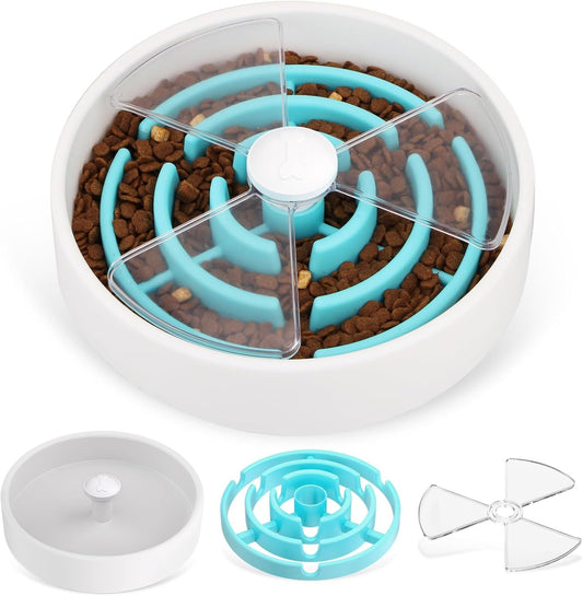 Interactive Dog Slow Feeder Puzzle Bowl | Maze Design for Anti Bloat Dog Bowl food