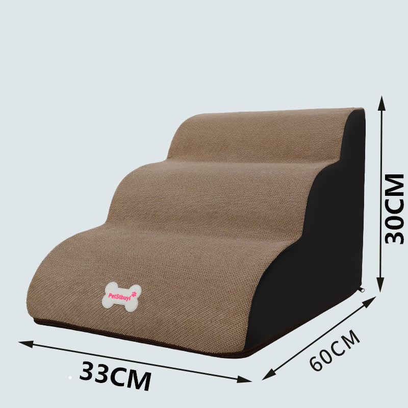 Soft Dog Steps And Ramp | Customizable 2 3 And 4 Layer Dog Ladder Small 3layers camel color / Figure home