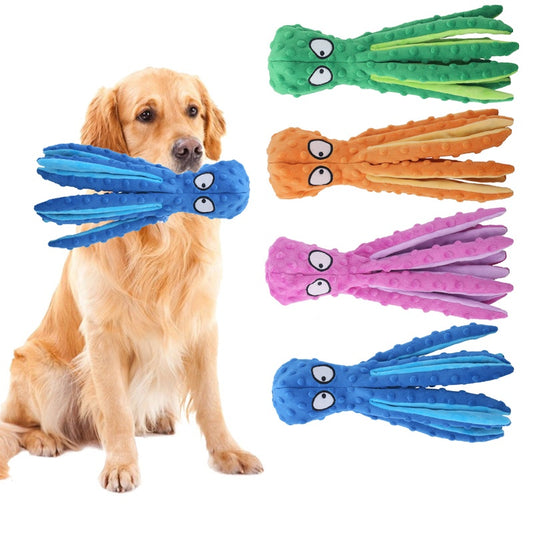 Plush Octopus Dog Squeaky Toy | Dog Interactive Play eco