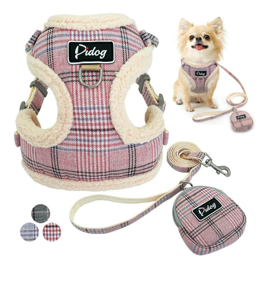 Adjustable Dog Harness and Leash Set for Small and Medium Dogs - Accessories