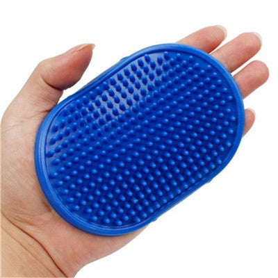 Rubber Dog Bath And Massage Brush | Dog Grooming Tool Blue home