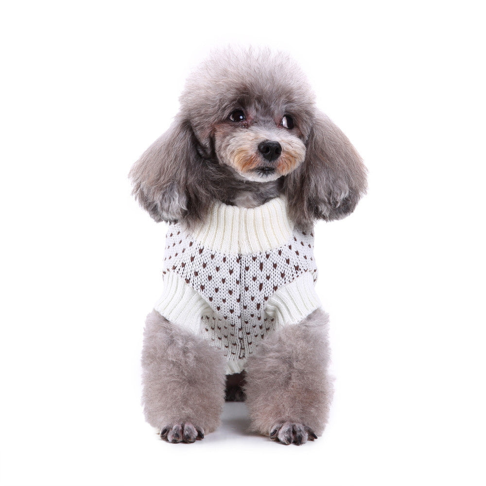 Christmas Snowflake Dog Sweater: British Style Winter Pullover for Small Dogs Accessories