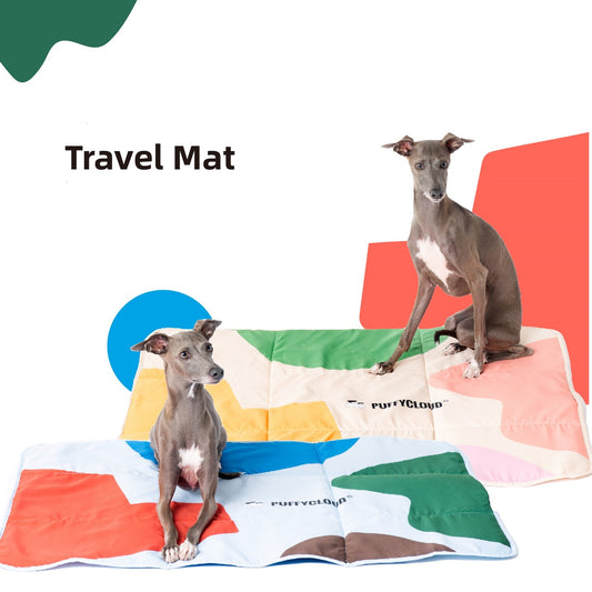 Foldable Waterproof Dog Travel Mat | Portable Outdoor Dog Blanket - Main Blue Color Matching - travel