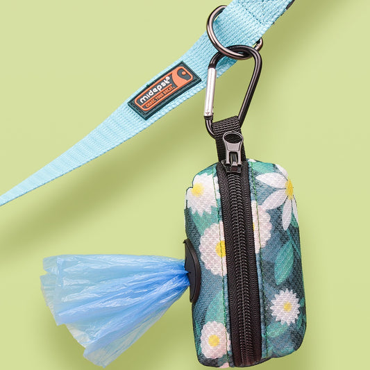 Portable Dog Waste Bag Dispenser | Stylish Printed Poop Dog Bag Holder - travel
