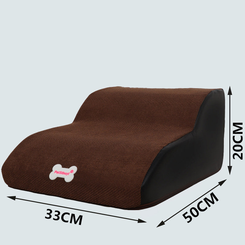 Soft Dog Steps And Ramp | Customizable 2 3 And 4 Layer Dog Ladder Small 2layer coffee color / Figure home