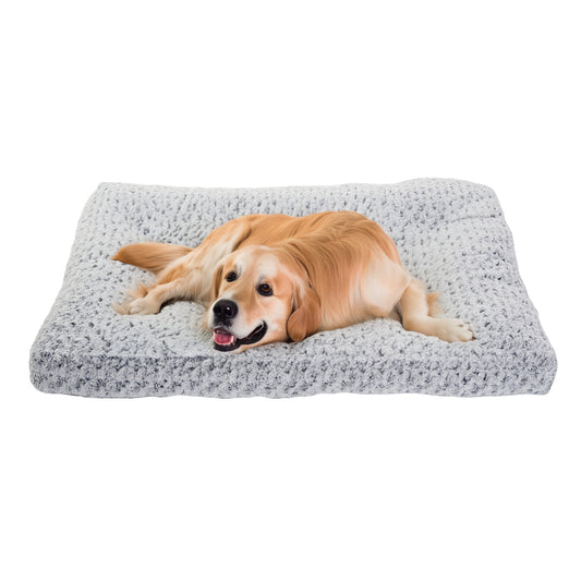 Washable And Fluffy Plush Dog Bed | Calming Dpg Mat with Anti Slip Bottom beds