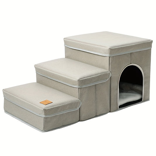 Foldable 3 Step Dog Stairs with Storage | Oxford Fabric Dog Ramp Dog Stairs01 / Dog Stairs03 home