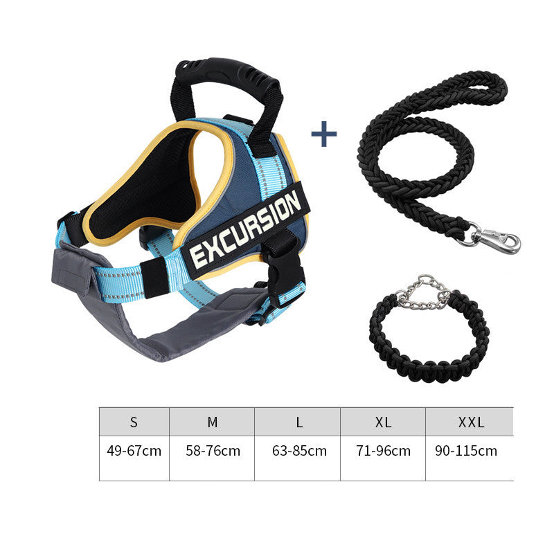 Hiker Dog Harness Vest | Outdoor Chest Harness with Optional Leash - 2 Style / 2XL - harness