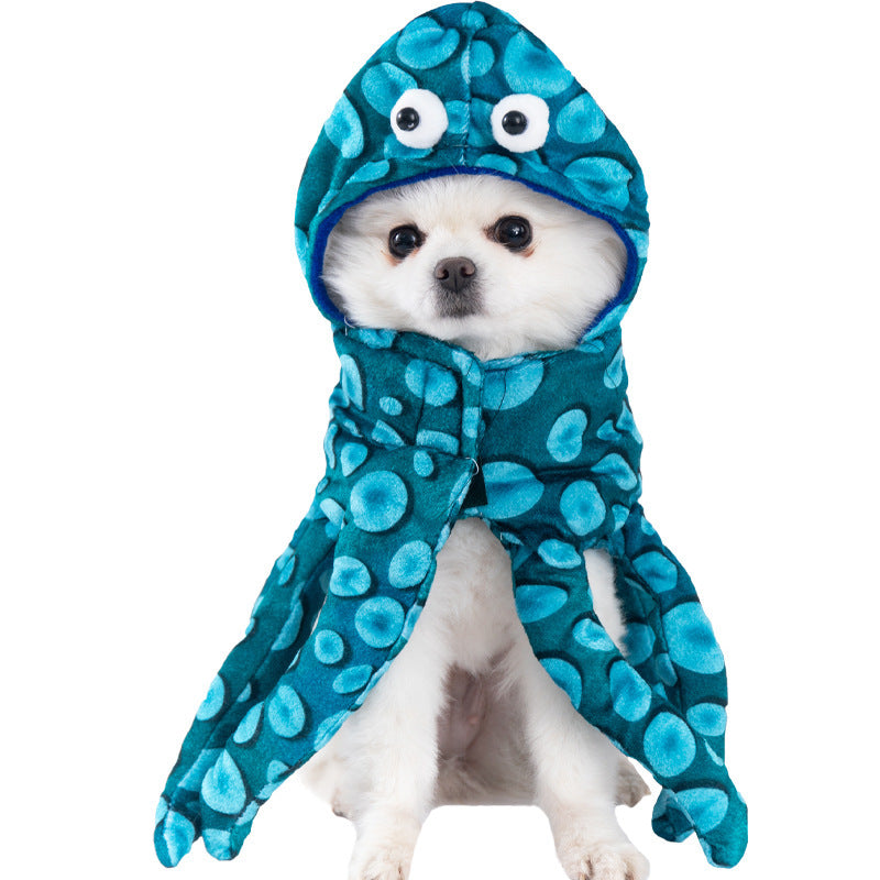 Halloween Funny Dog Clothes: Creative Dog Transformation Costume Octopus Pack / L Accessories