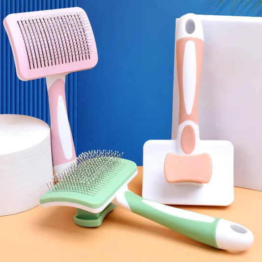 Self Cleaning Slicker Brush for Dogs | One Click Grooming for All Dog Types home