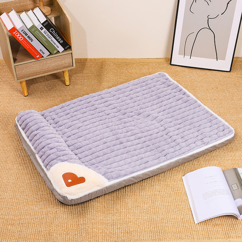 Removable And Warm Winter Dog Bed Mat | Cozy Pad for Dogs Gray / 3XL 100x70cm beds