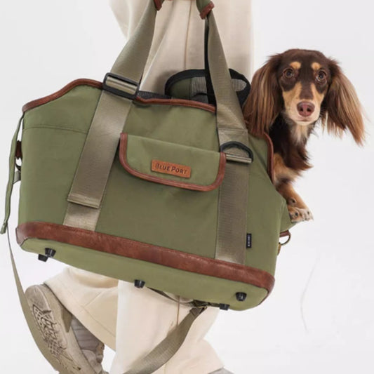 Premium Dog Travel Tote: Safe Car Carrier for Small Dogs with Built-in Safety Buckle - outdoor