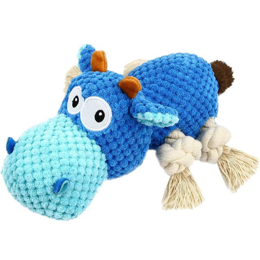 Tough Squeaky Hippo Dog Toy | Durable Chew Toy for Large Dogs toys