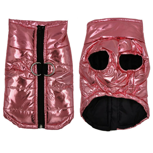 Glossy Puffer Dog Coat | Warm Winter Vest for Small to Large Breeds - coats