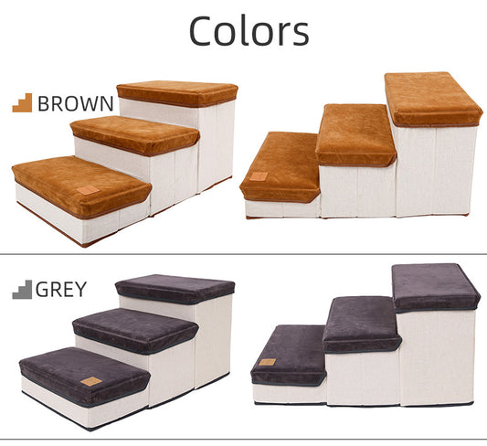 Small Dog Stairs with Storage | Folding Dog Steps for Beds And Couches Pet Stairs01 / Pet Stairs02 home