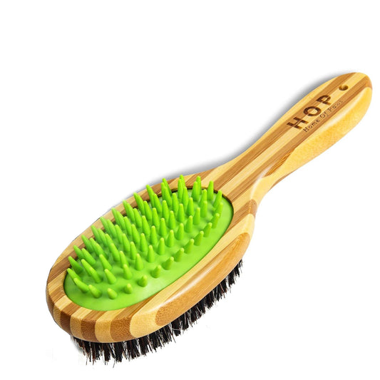 Home of Paws Two Sided Dog Brush | Grooming Comb for Short Hair Coats Green fashion