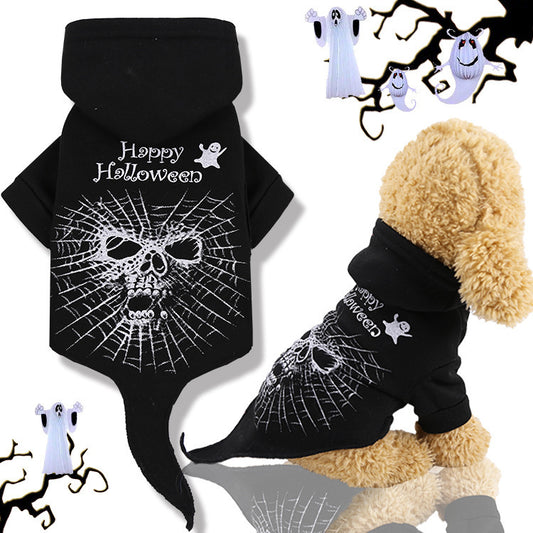 Dog Halloween Funny Dog Clothes: Black Fleece Sweater Costume For Dogs Accessories
