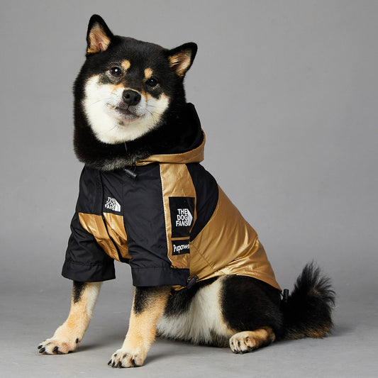 Large Dog Raincoat: European And American Style Waterproof Dog Jacket - Accessories