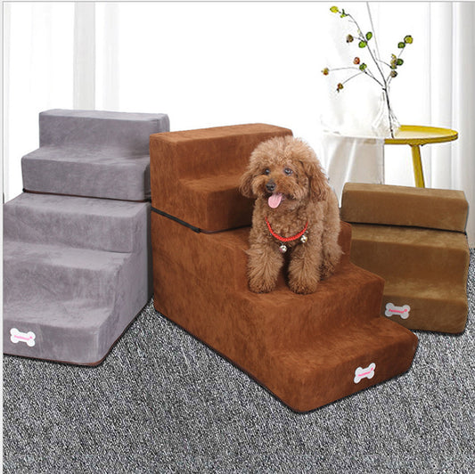 Detachable Soft Dog Stairs | 3 Step Ladder for Small Dogs home