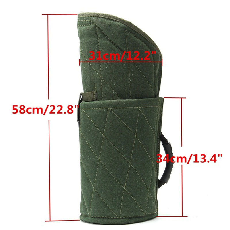 Durable Jute Dog Training Bite Sleeve | Protective Arm Guard For Dogs Green dog training
