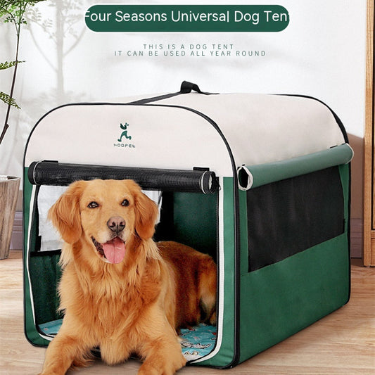 Cozy Indoor/Outdoor Dog House/Tent | Winter Warm And Breathable Dog Kennel Green / S house